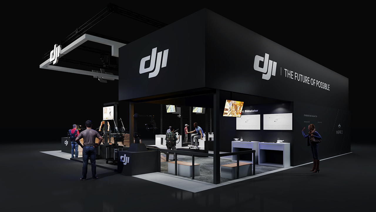 DJI-NAB专业展-简洁黑白灰展台