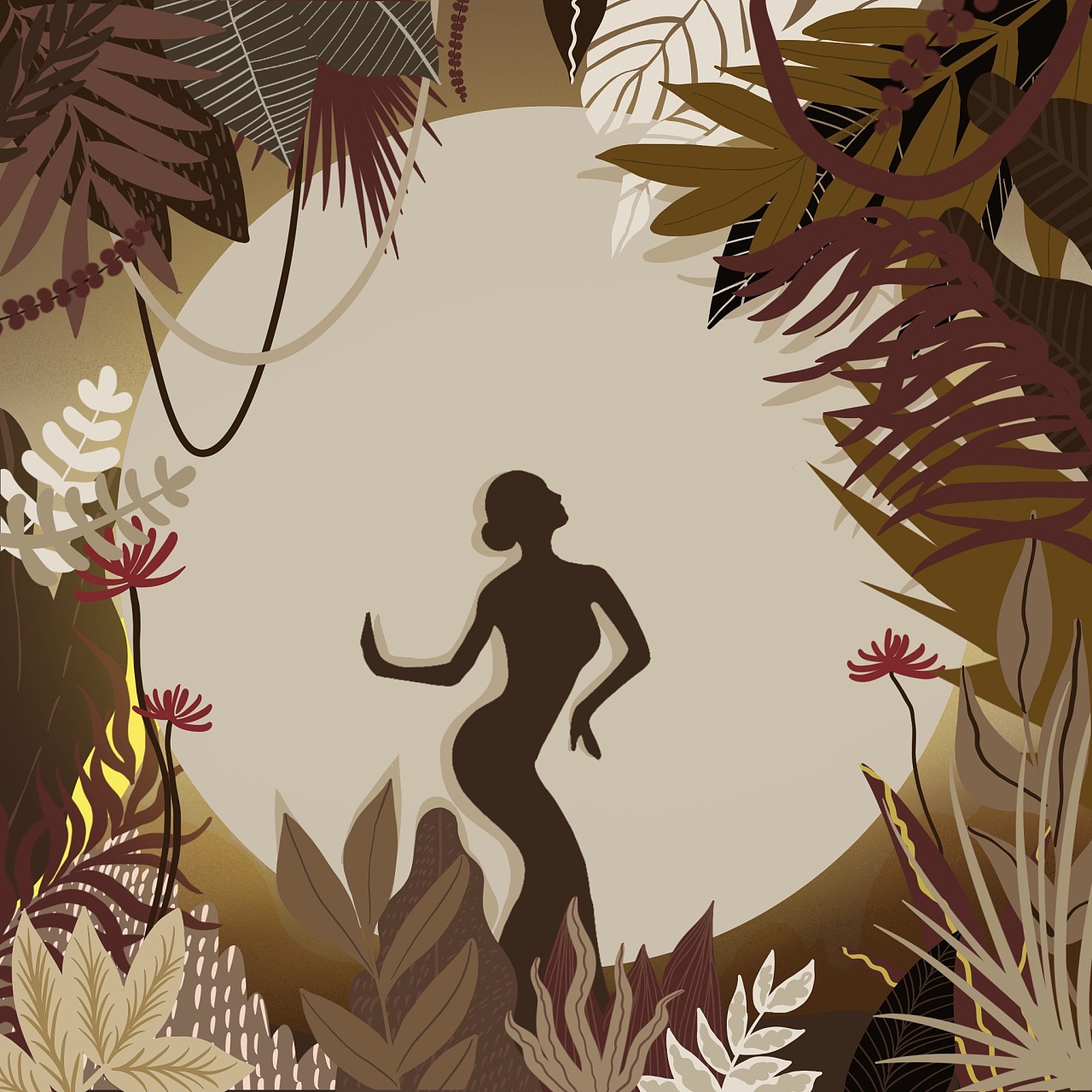 西双版纳插画设计