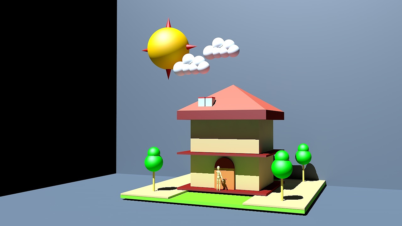 C4D 小房子（图ZMjA2ODY0OTgw） - 动画片 - 站酷设计师小仇ing原创素材 - 站酷ZCOOL