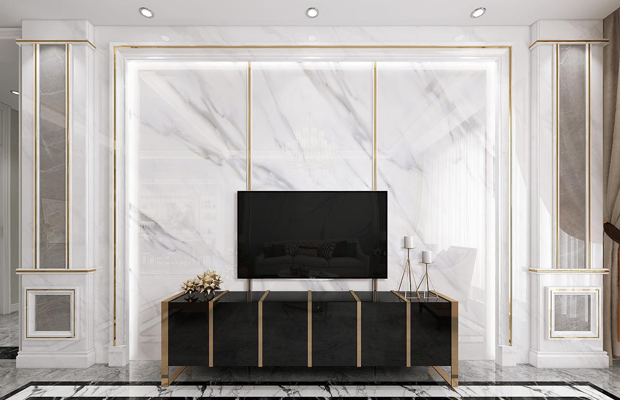 2020年客厅流行款电视背景墙装修风格