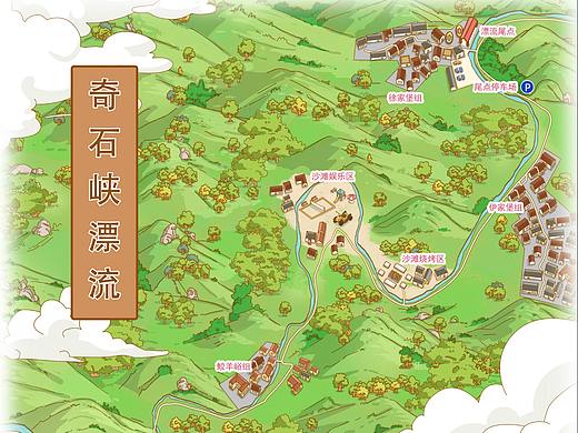 手绘卡通地图