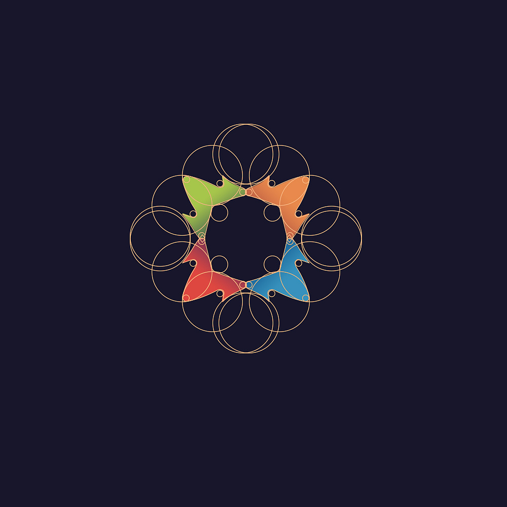 logo黄金分割切圆标准制图