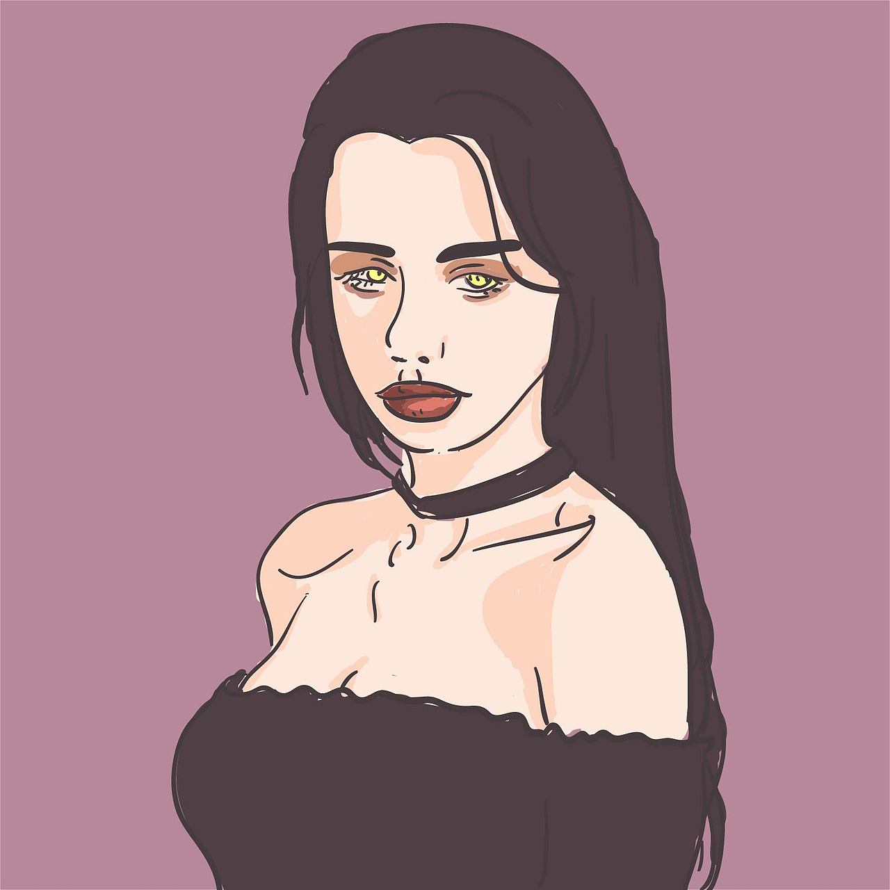 简单的插画头像（图ZMTAwMzA5MDYw） - 艺术插画 - 站酷设计师热忱emma原创素材 - 站酷ZCOOL