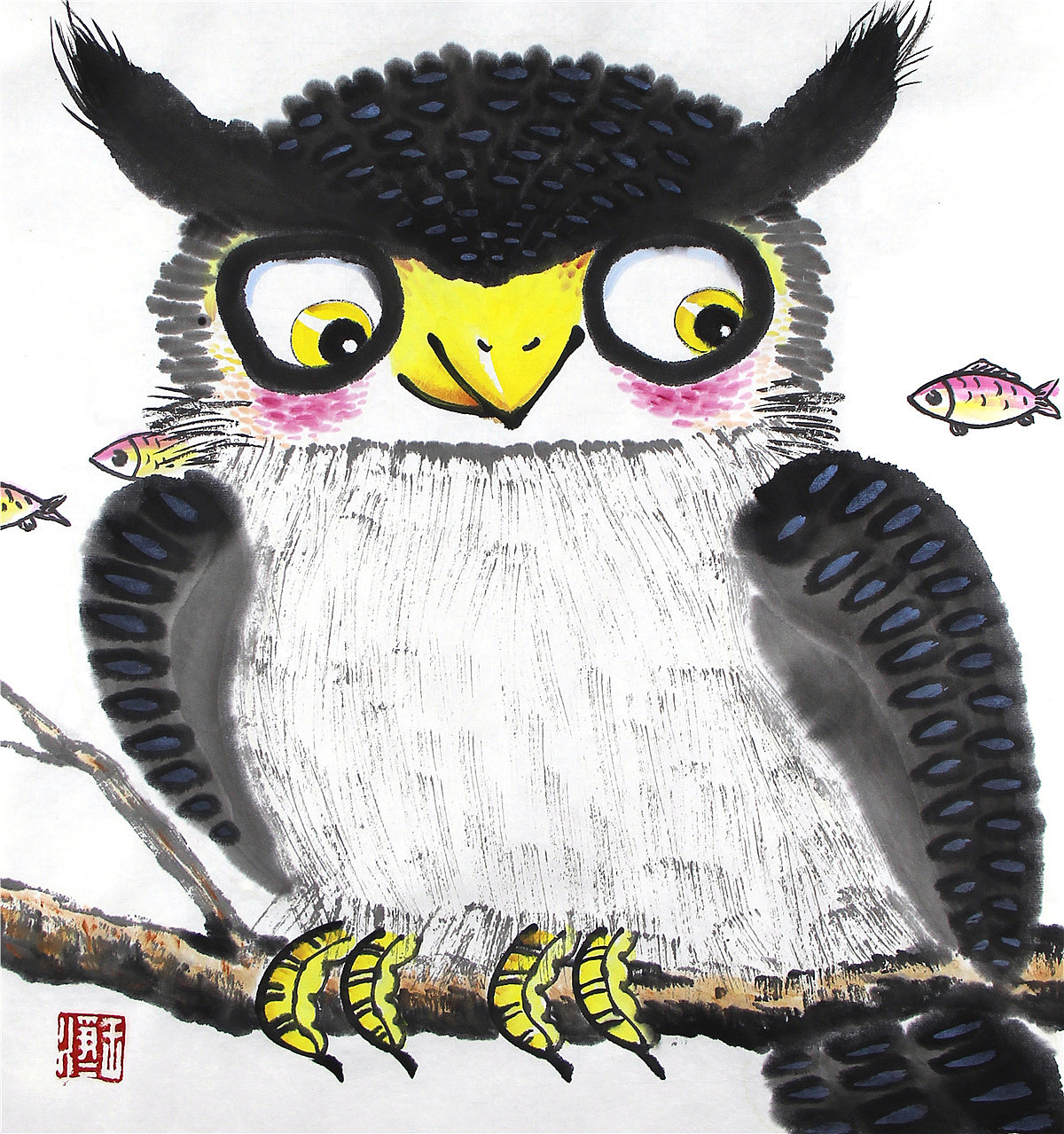 21幅宣纸水墨插画猫头鹰（图ZMTEwNzE0NDg4） - 绘画 - 站酷设计师画儿晴天原创素材 - 站酷ZCOOL