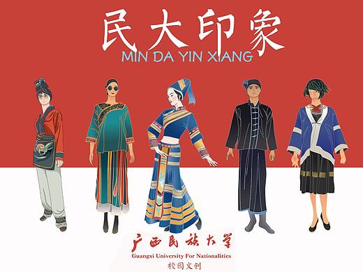 广西民族大学校园文创设计-民大印象