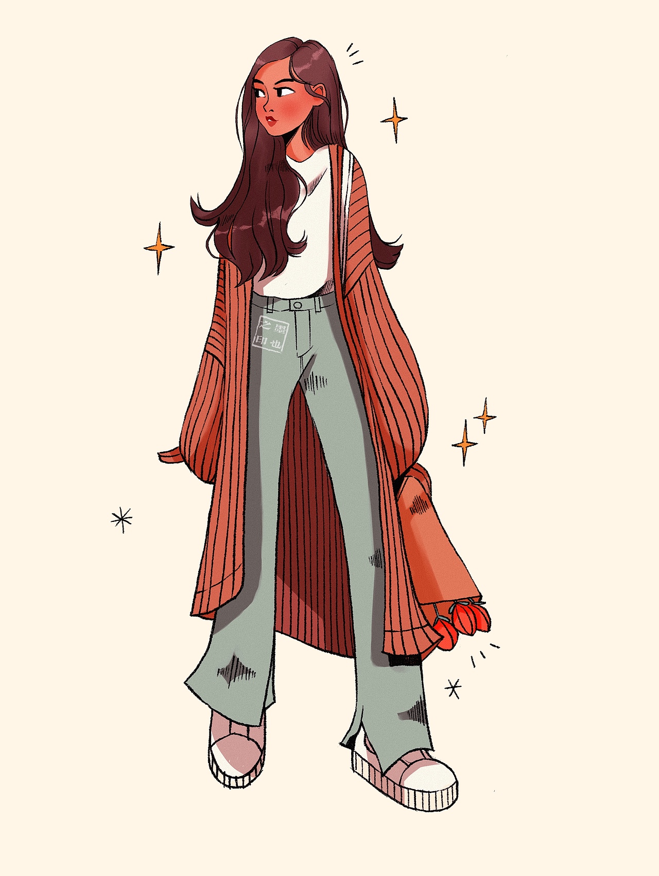 欧美风插画临摹