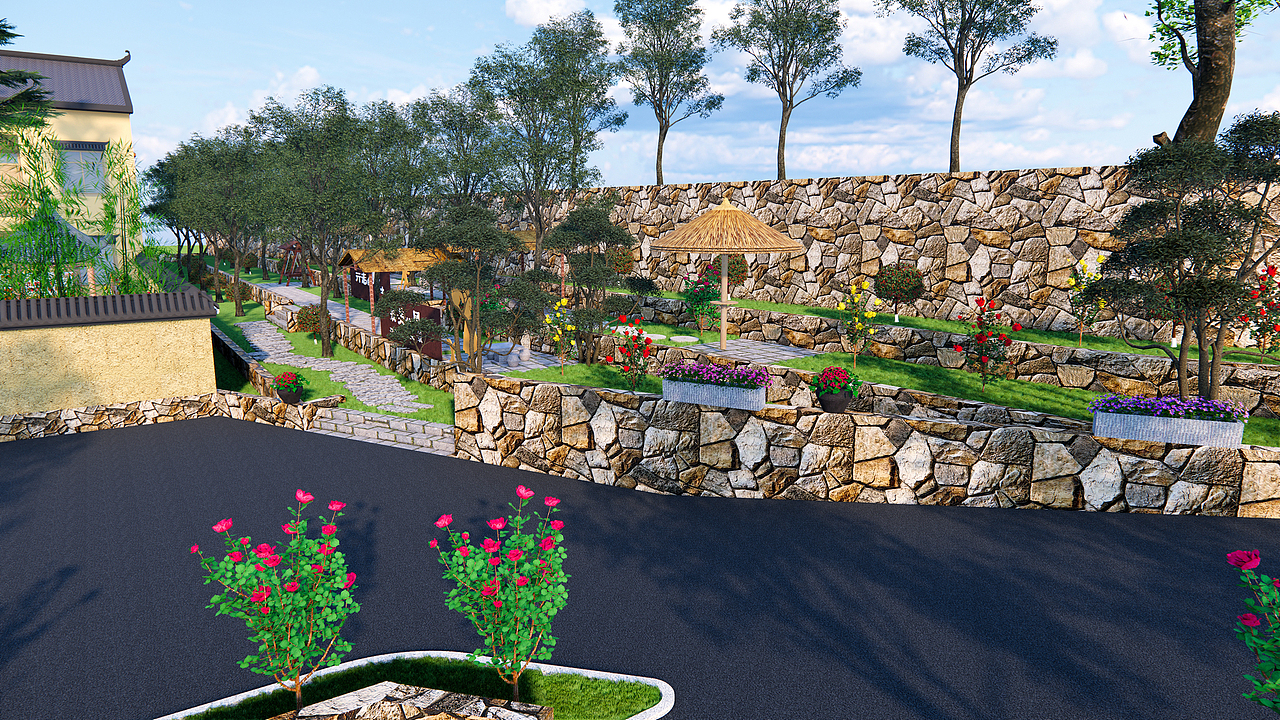 美丽乡村效果图（图ZMzIyMzMwMzA0） - 其他三维 - 站酷设计师指尖丨Design原创素材 - 站酷ZCOOL