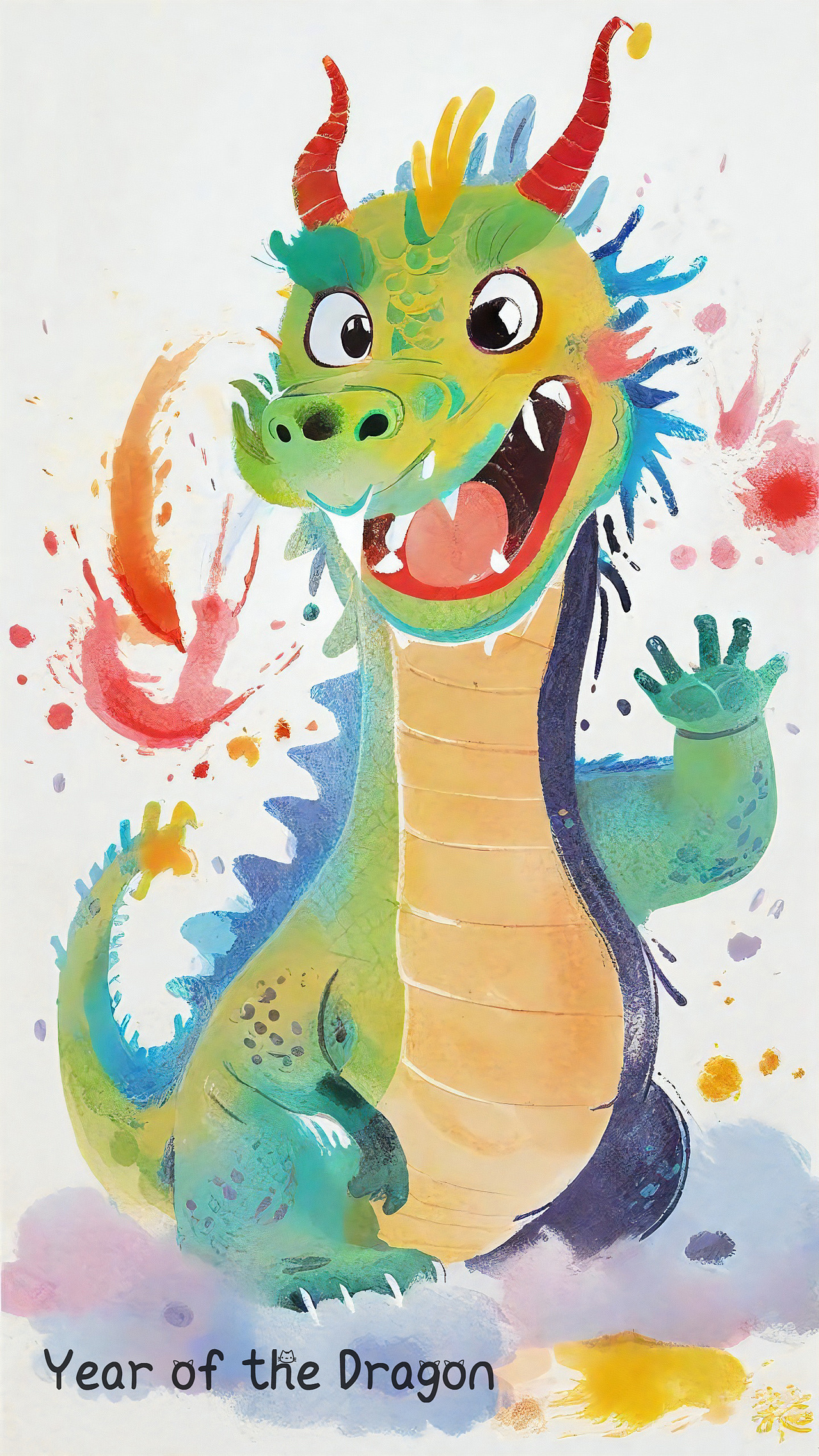 🐉 🎨 呆萌水彩龙，萌化了（图ZMzU5ODU1MzE2） - 儿童插画 - 站酷设计师Abby迷你兜兜原创素材 - 站酷ZCOOL