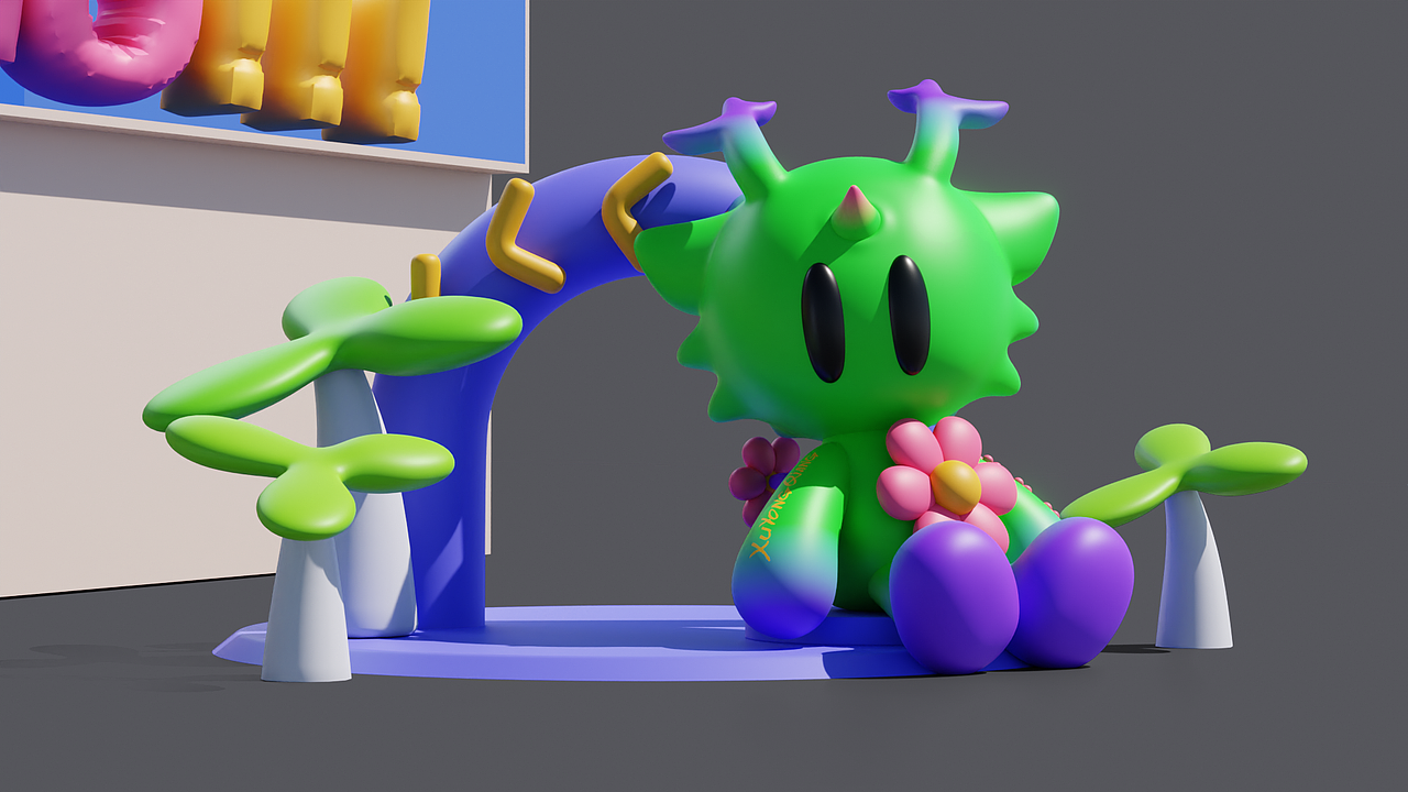 潮流艺术潮玩IP设计-奇异角（异角龙）