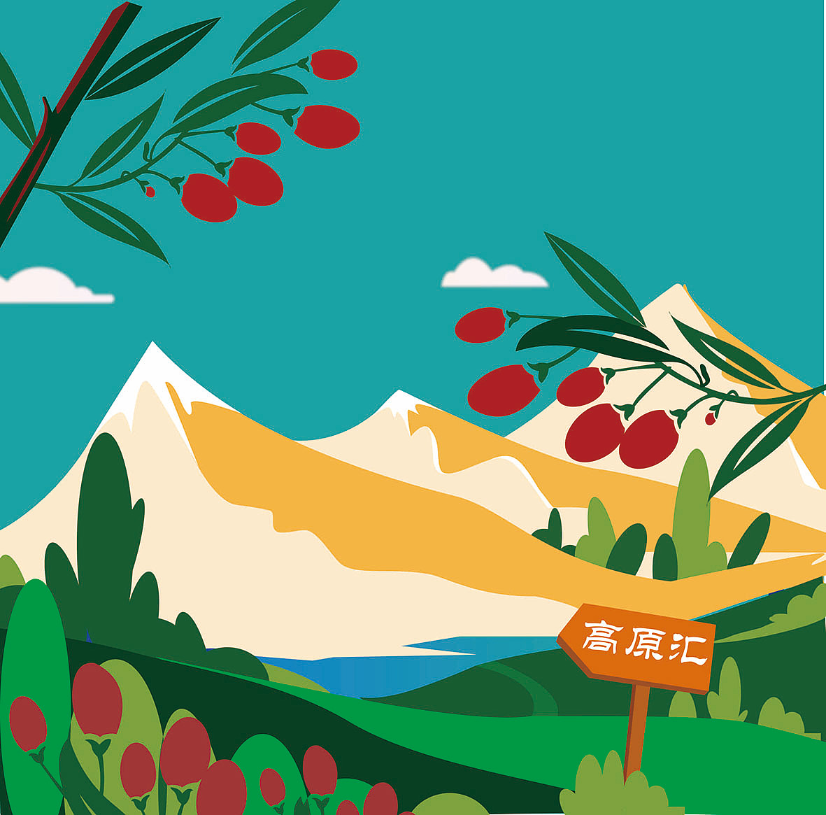 青海-枸杞沙棘饮料包装设计