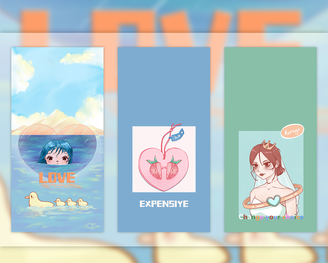 爱情真谛（图ZMzQ1MDExNjU2） - 商业插画 - 站酷设计师阿弥小像记原创素材 - 站酷ZCOOL