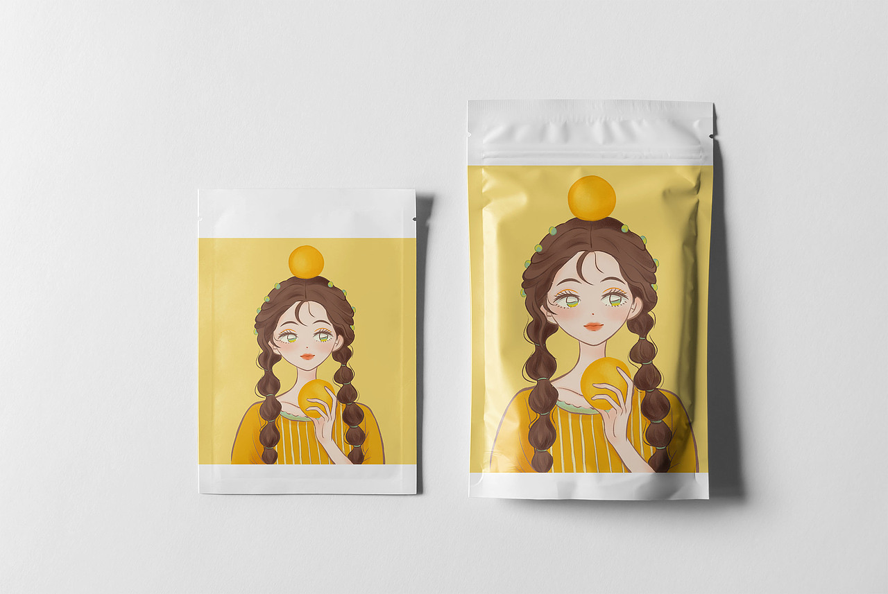 少女风包装插画