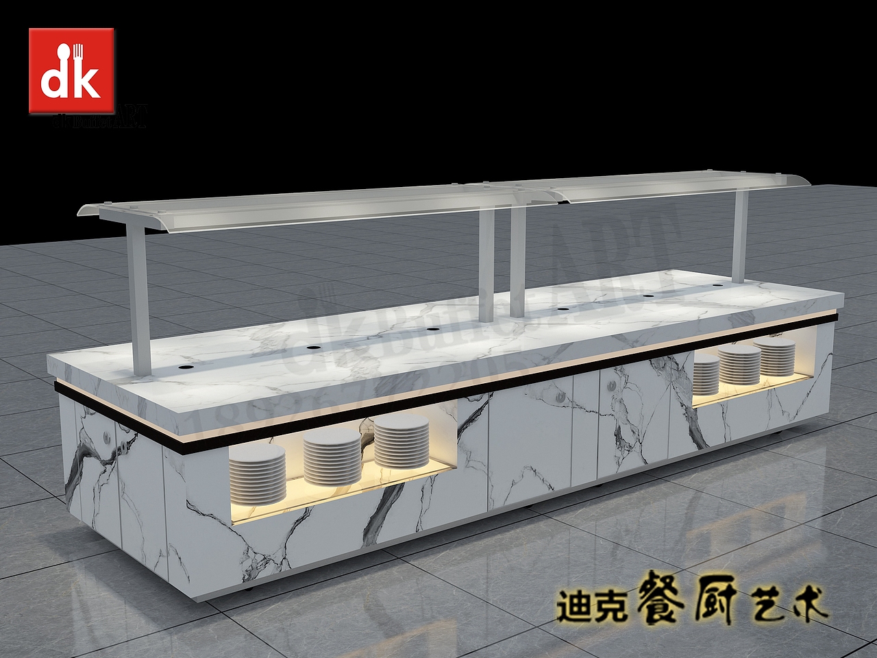 企事业单位食堂设备整体定制 组合自助餐台 酒店布菲台