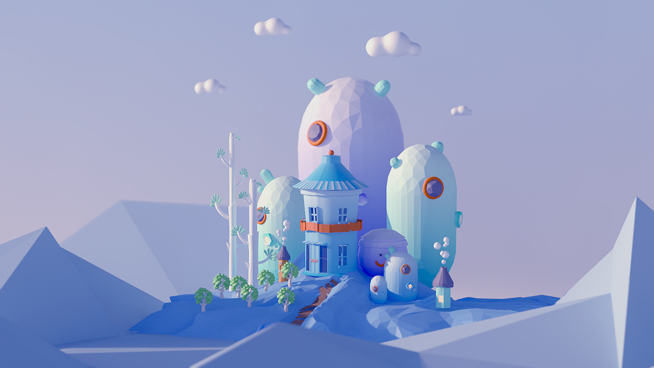 lowpoly-小城堡