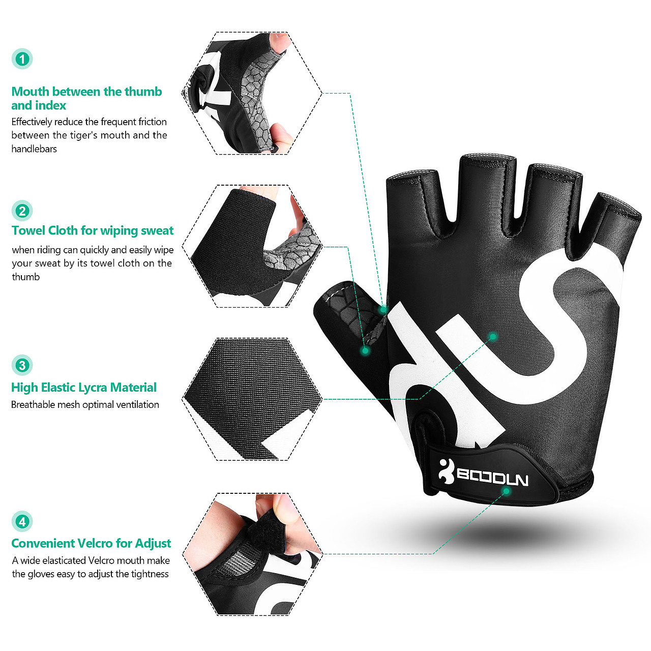骑行手套亚马逊套图精修与设计