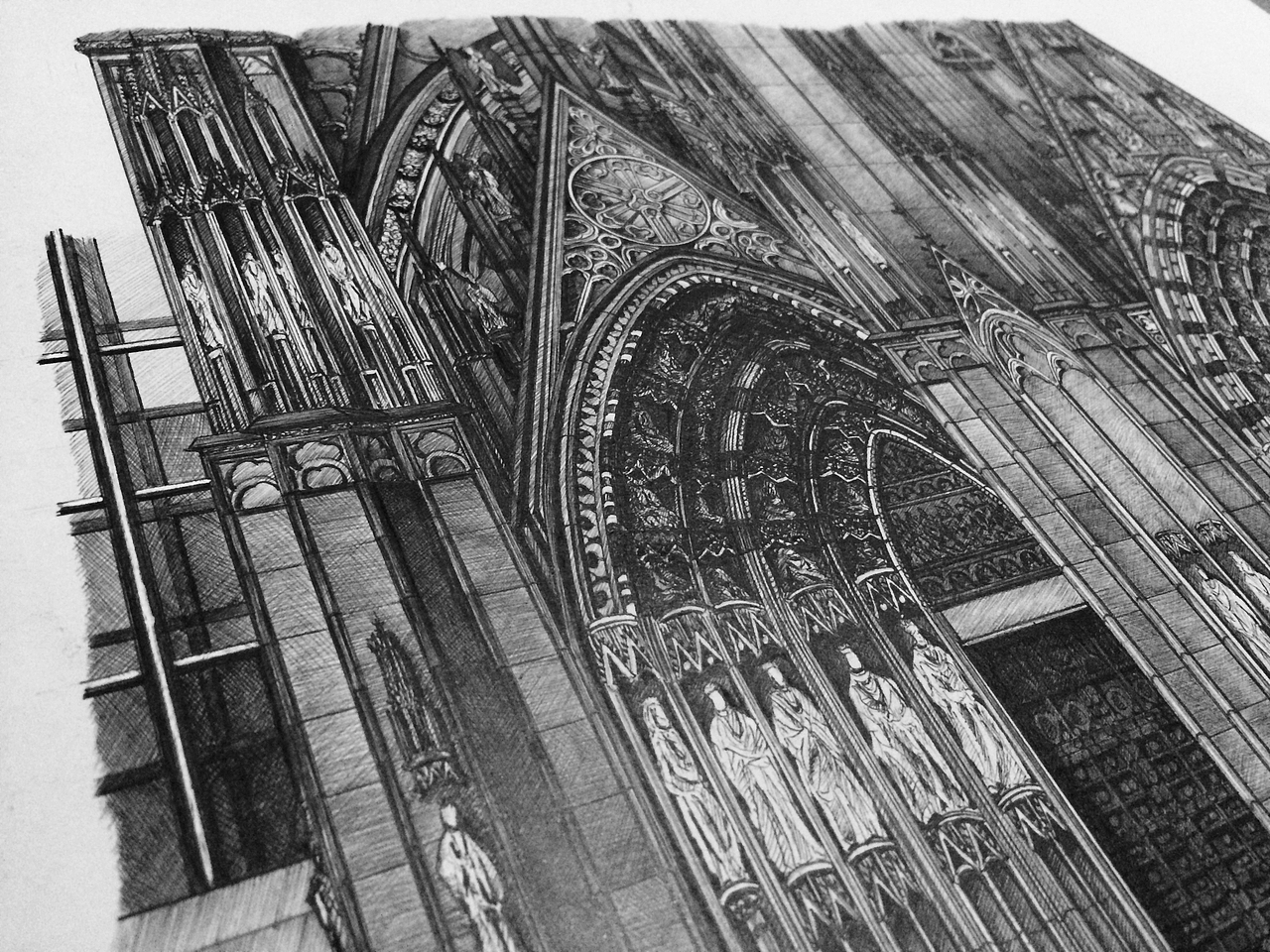 科隆大教堂（图ZNjcwMTg1NjA=） - 绘画 - 站酷设计师loong_原创素材 - 站酷ZCOOL