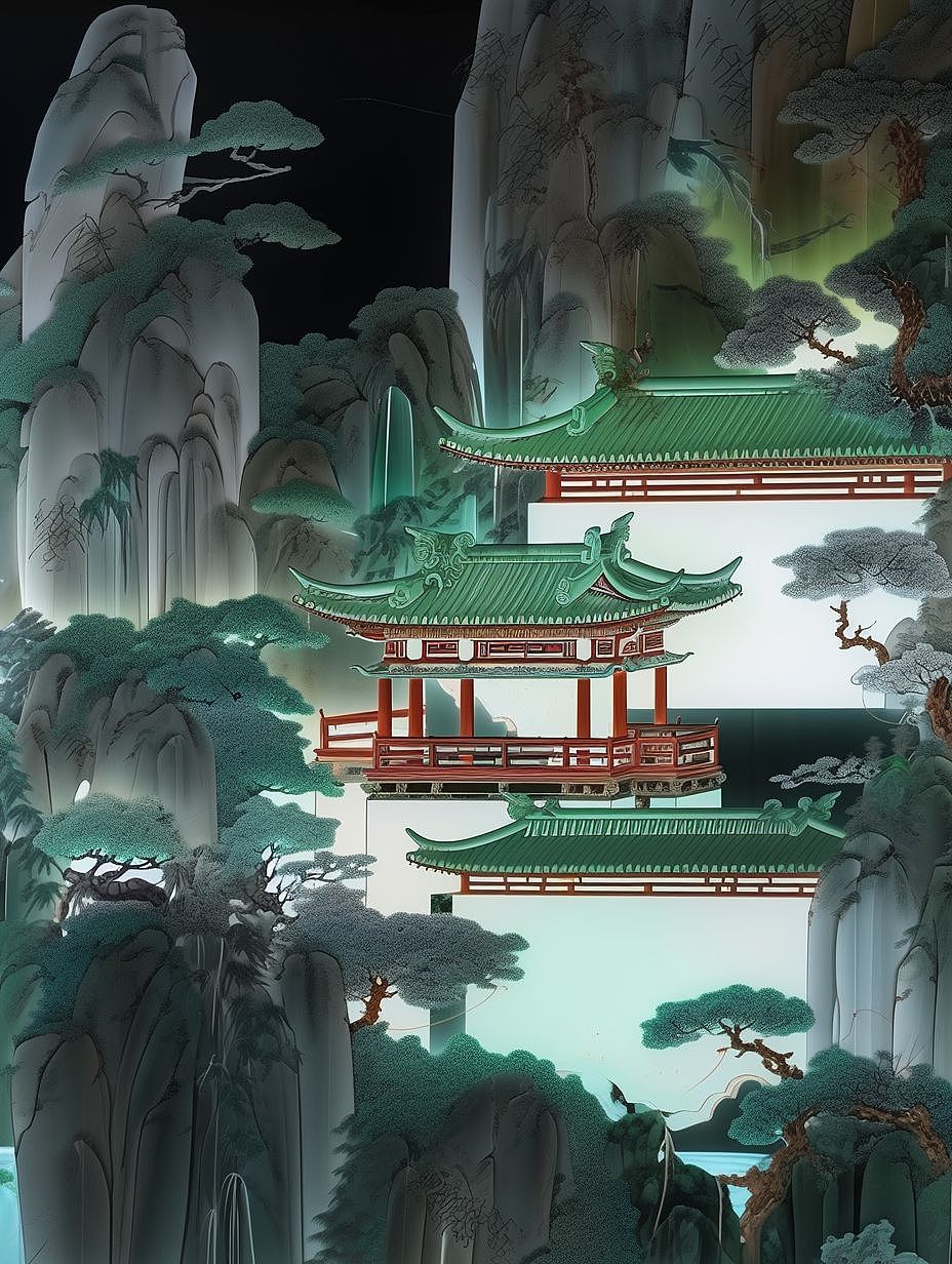 AIGC国风 | 不存在山水（图ZMzQ0MTQ3NzA4） - 绘画 - 站酷设计师WINAI原创素材 - 站酷ZCOOL