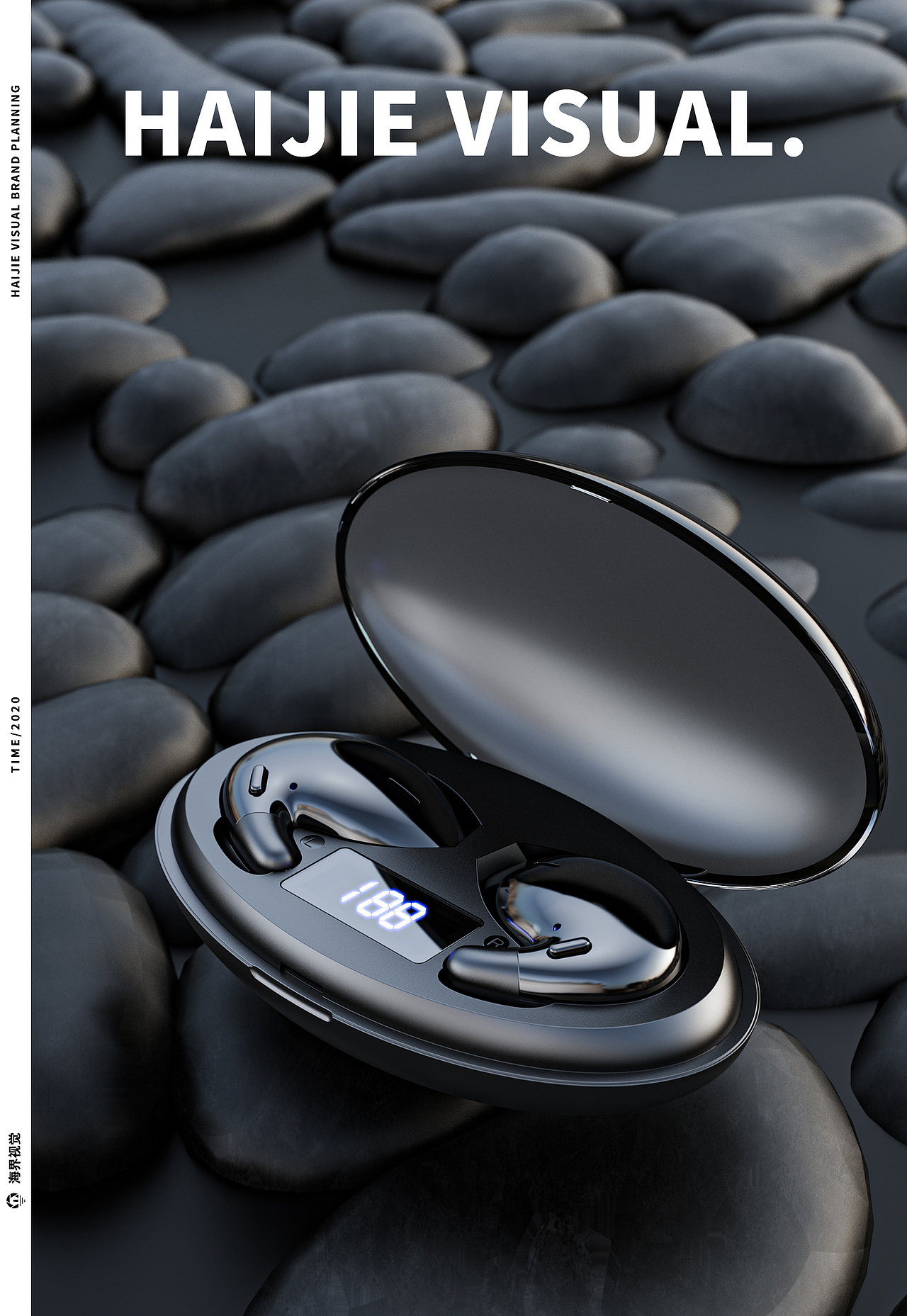 产品渲染铂典q1j90蓝牙耳机