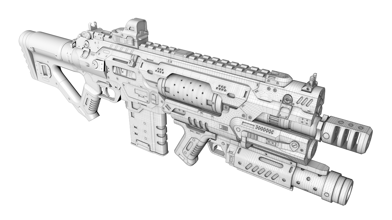 C4D枪械硬表面建模练习（图ZMTgwNTg3MzM2） - 其他三维 - 站酷设计师kkbencool原创素材 - 站酷ZCOOL