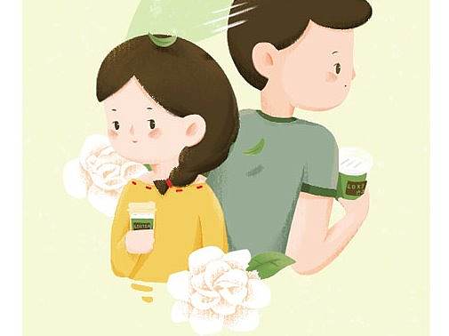 茶饮插图设计
