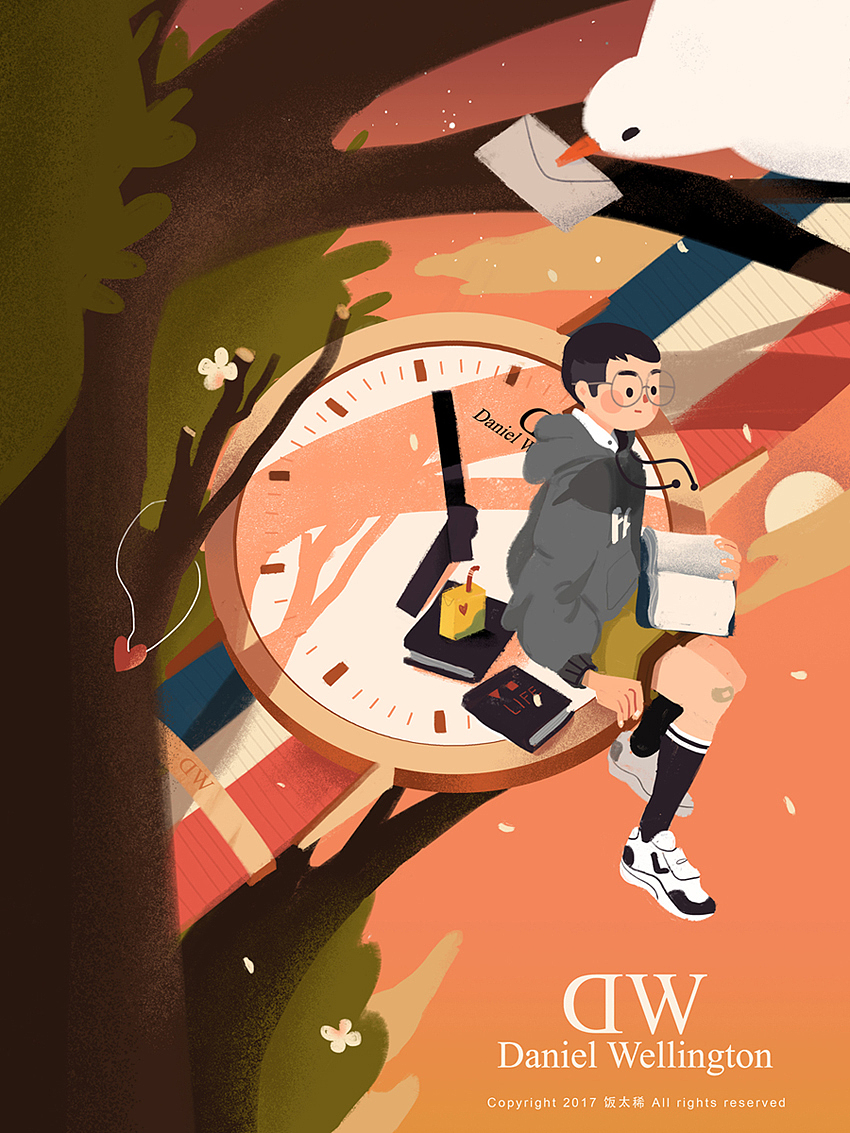 DW DanielWellington（图ZNjk0ODc0MjQ=） - 商业插画 - 站酷设计师饭太稀Fan原创素材 - 站酷ZCOOL