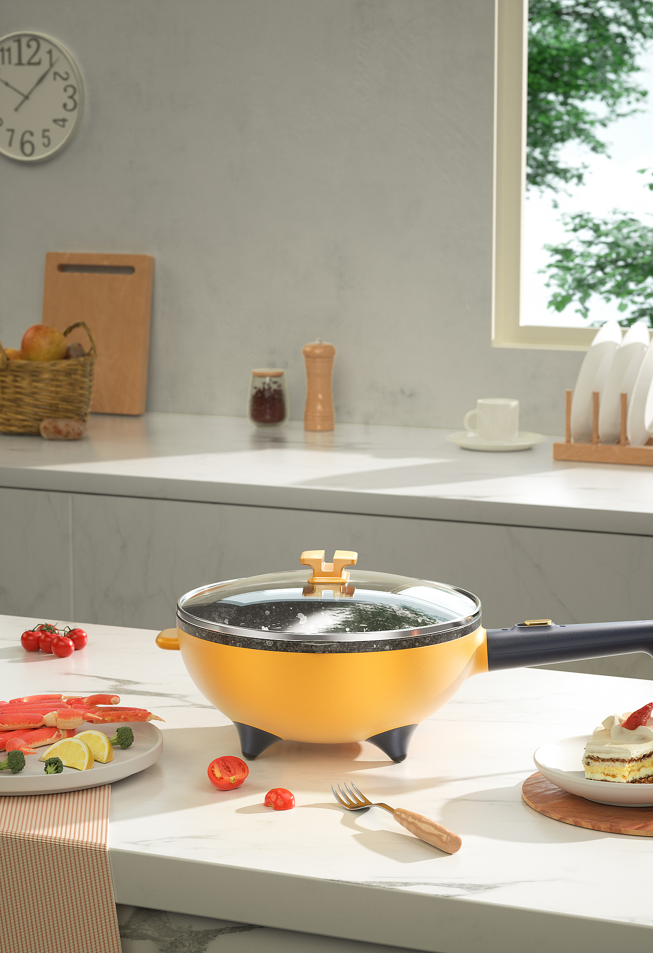 淘宝天猫详情页 锅建模渲染套图,主图 亚马逊套图 A+