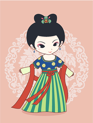 Q版汉服娃娃（图ZMzIxNDgzNzY=） - 商业插画 - 站酷设计师泊鹿原创素材 - 站酷ZCOOL