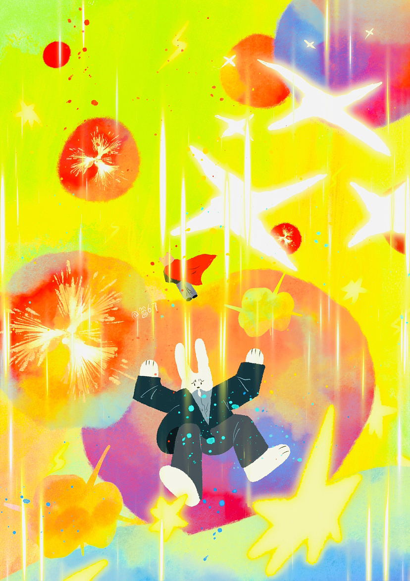 你的夢(mèng)是黑白的還是彩色的（圖ZMzUzMTI1NzMy） - 藝術(shù)插畫(huà) - 站酷設(shè)計(jì)師六七先生原創(chuàng)素材 - 站酷ZCOOL