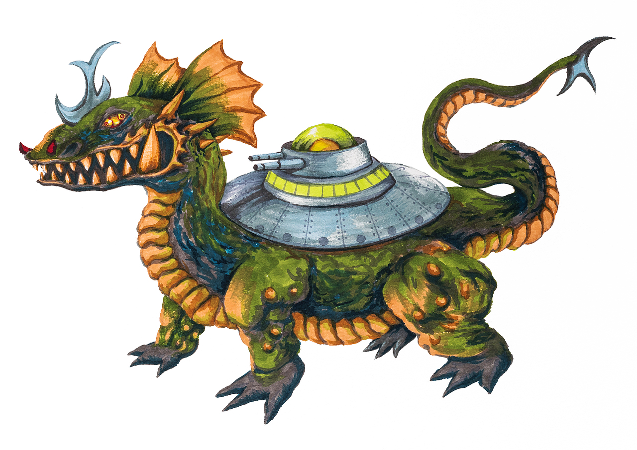 怪兽侵略计划昭和画报风格怪兽