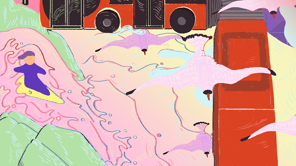 BYD#e域世界，巴士载梦#（图ZMTkzMzU2MDQ4） - 商业插画 - 站酷设计师大之無原创素材 - 站酷ZCOOL