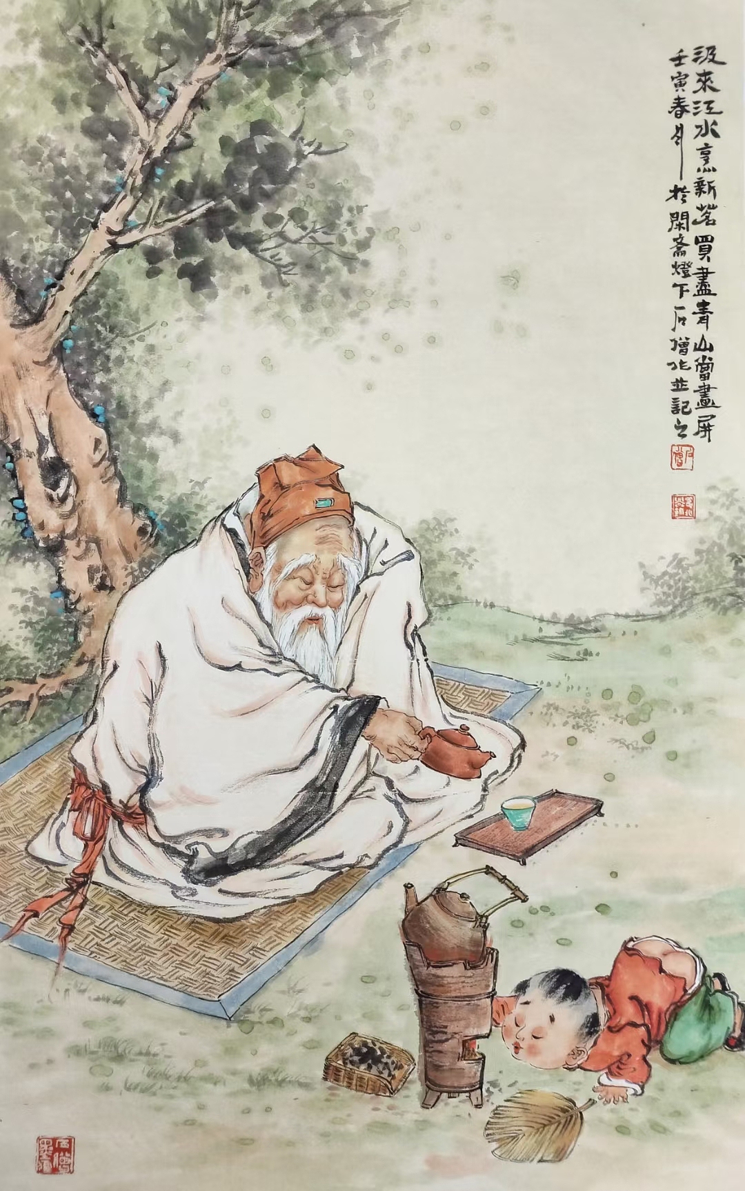 水墨人物画家石僧(姜兆兴)