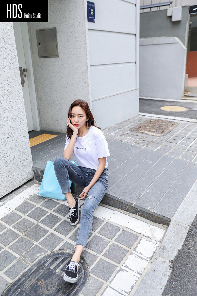 韩国模特韩风女装韩国街景拍摄