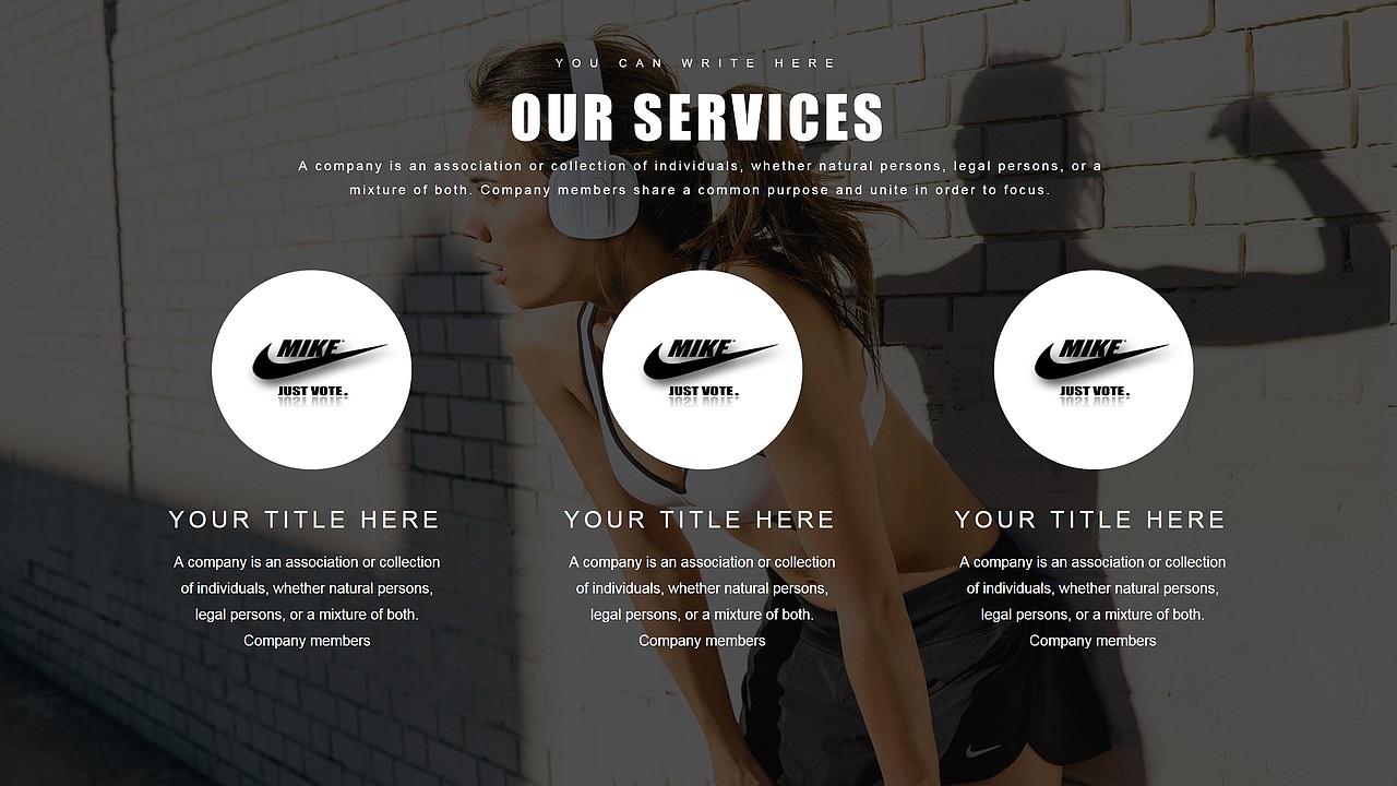NIKE耐克时尚运动品牌营销策划PPT模板（图ZNzg0MjY2ODA=） - PPT/Keynote - 站酷设计师MASEFAT工作室原创素材 - 站酷ZCOOL