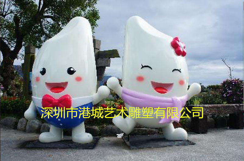 粒粒香丝苗米品牌形象吉祥物卡通玻璃钢米宝宝人偶雕像