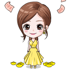 u牌代言人q版明星梁静茹祥物设计卡通形象设计微信表情|平面|ip形象|