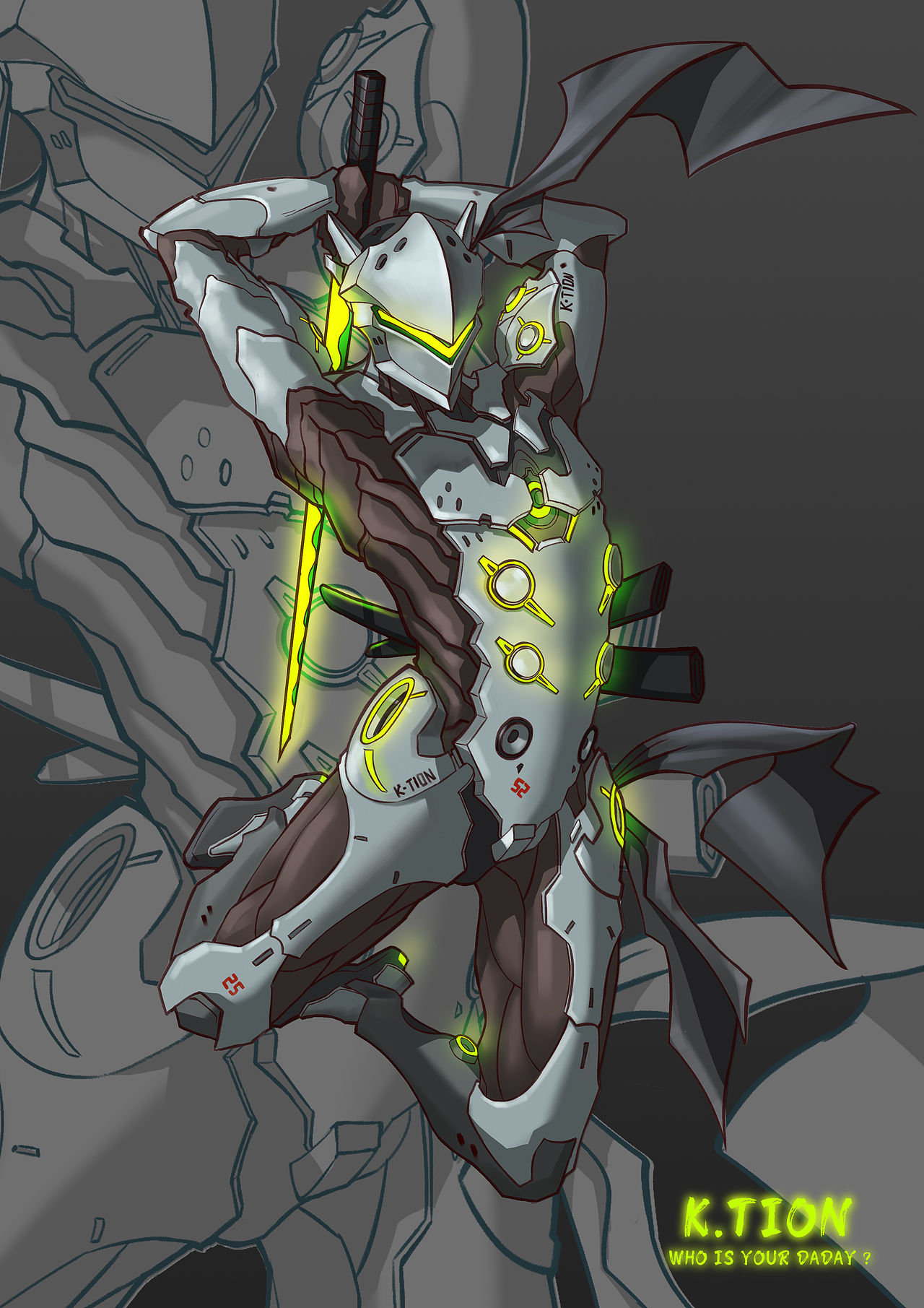 守望先锋源氏同人插画