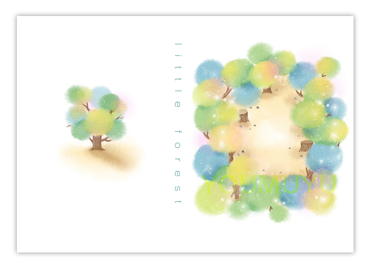 小森林（图ZMTYzODc3NzQ0） - 商业插画 - 站酷设计师游木虞原创素材 - 站酷ZCOOL