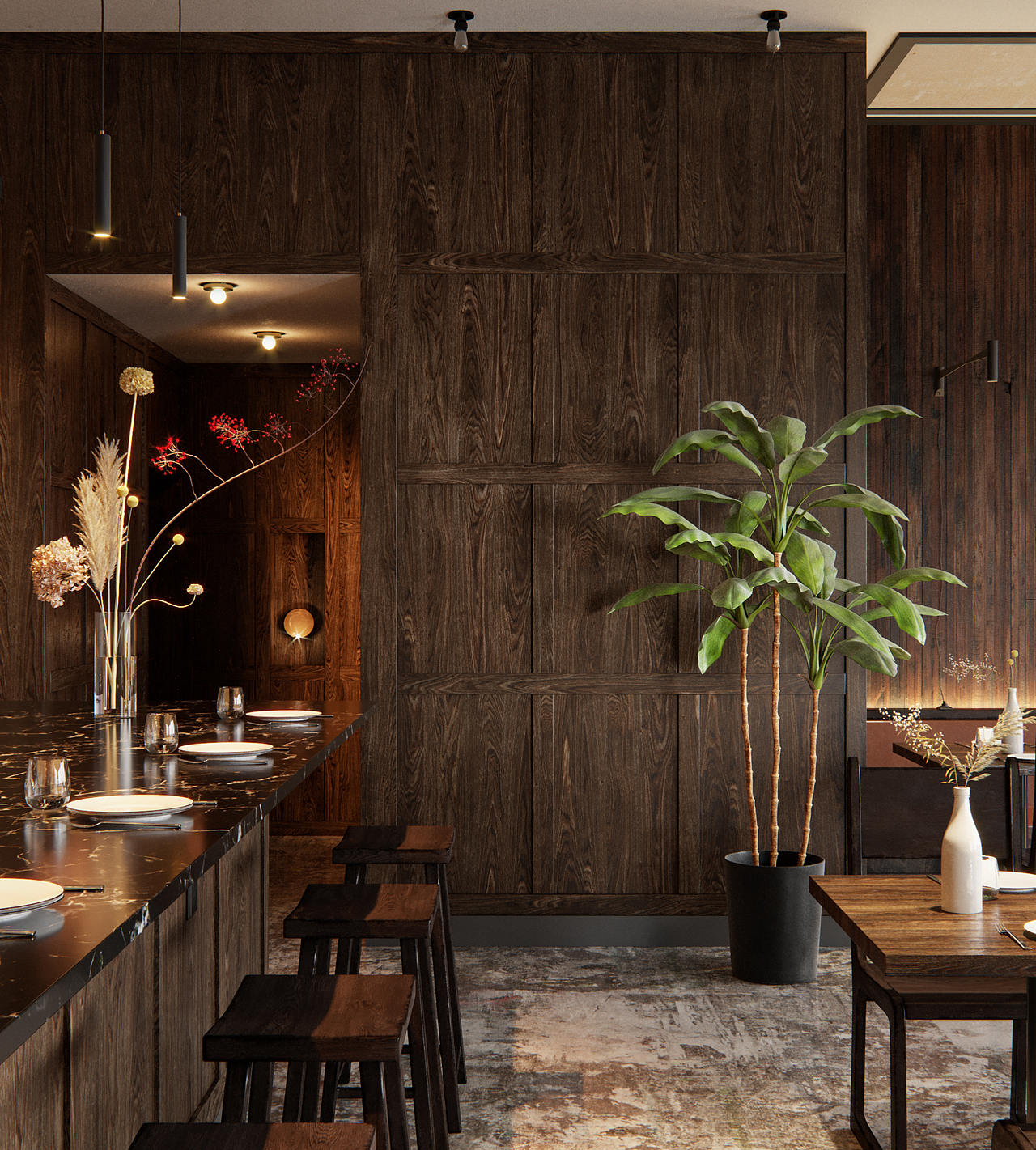 corona渲染-SR餐厅