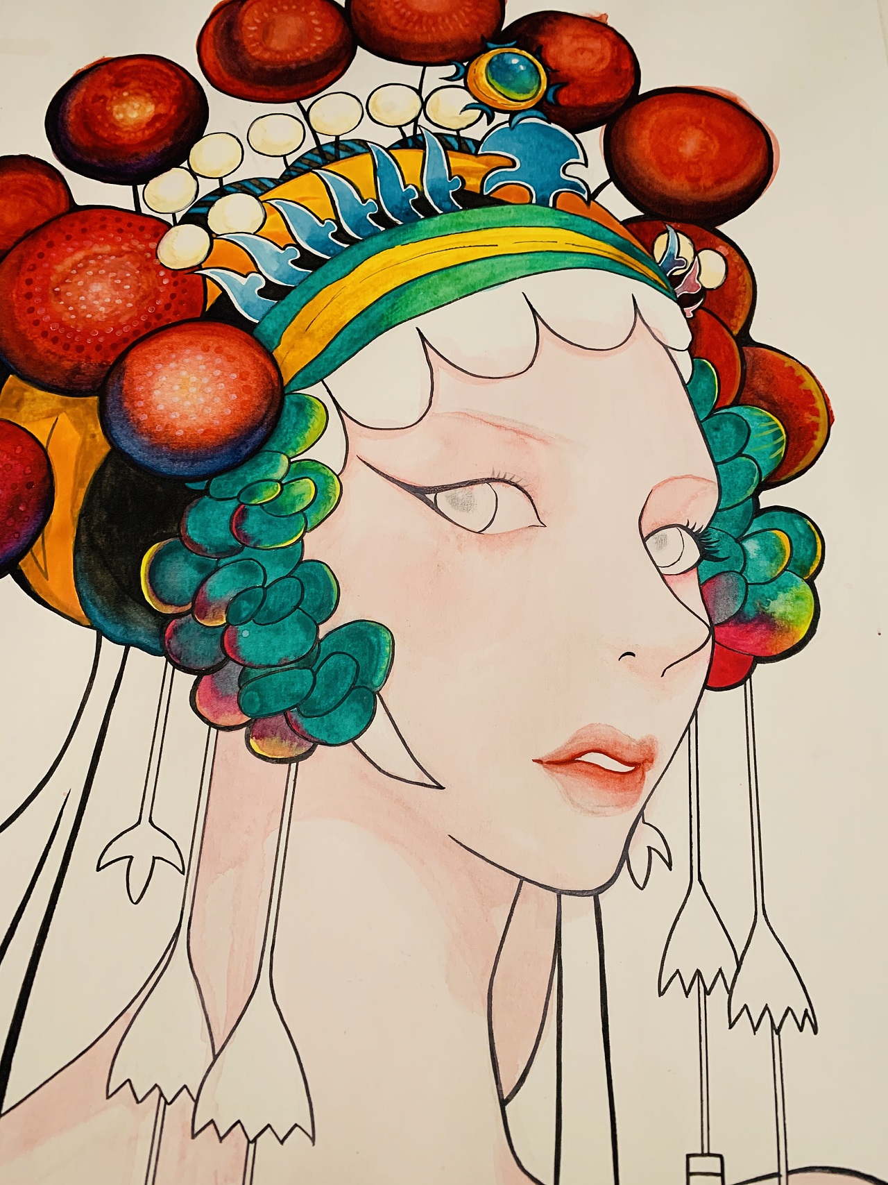 戏子|纯艺术|绘画|梵墨插画设计 - 临摹作品 - 站酷 (zcool)