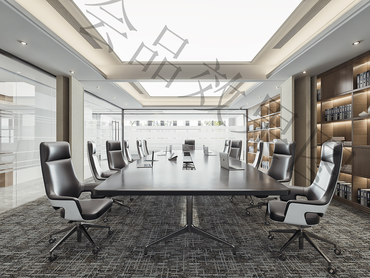 办公室来一波（图ZMjE1ODg5NTYw） - 家装设计 - 站酷设计师会品效果图圆圆原创素材 - 站酷ZCOOL