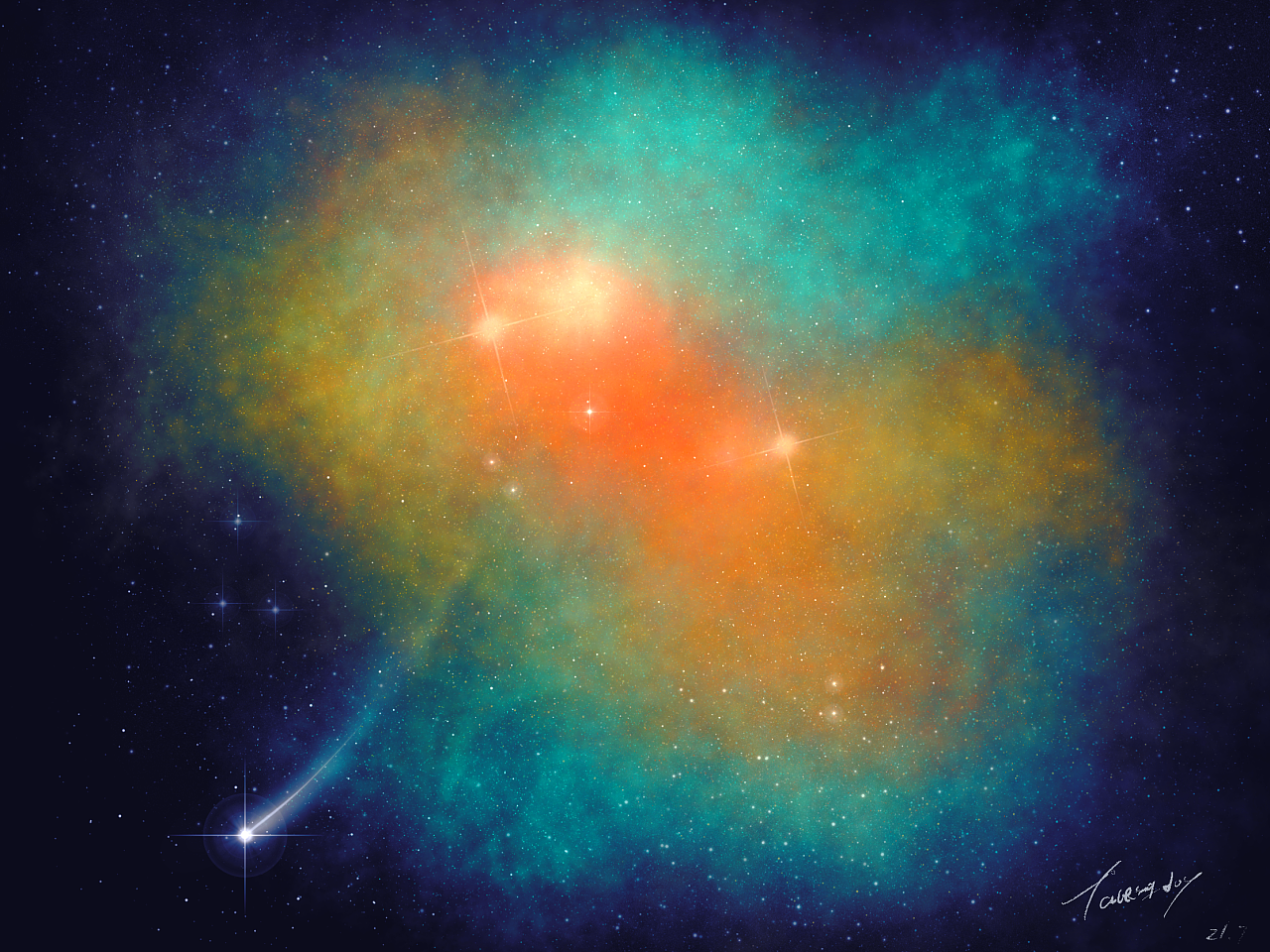 想和你去宇宙玩(星云插画)