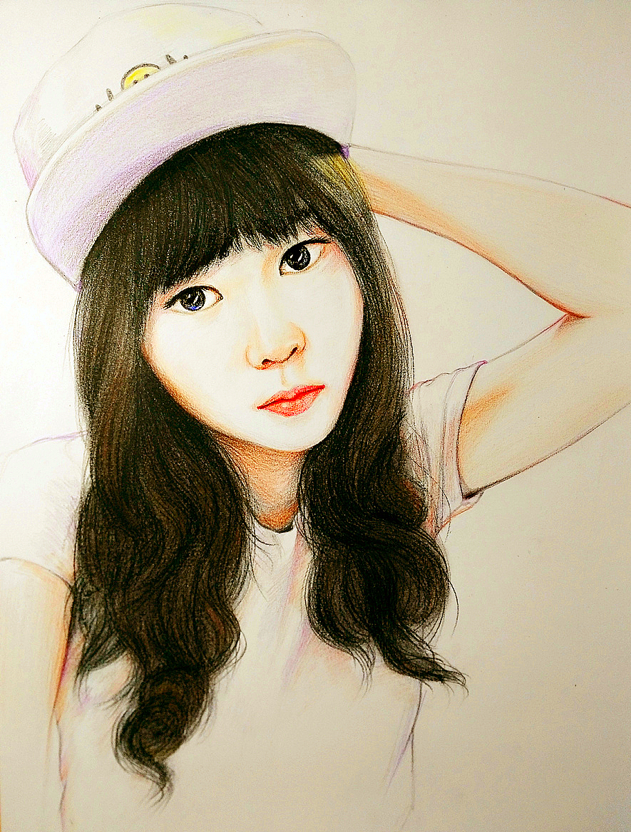 彩铅肖像画---叶青(过程)