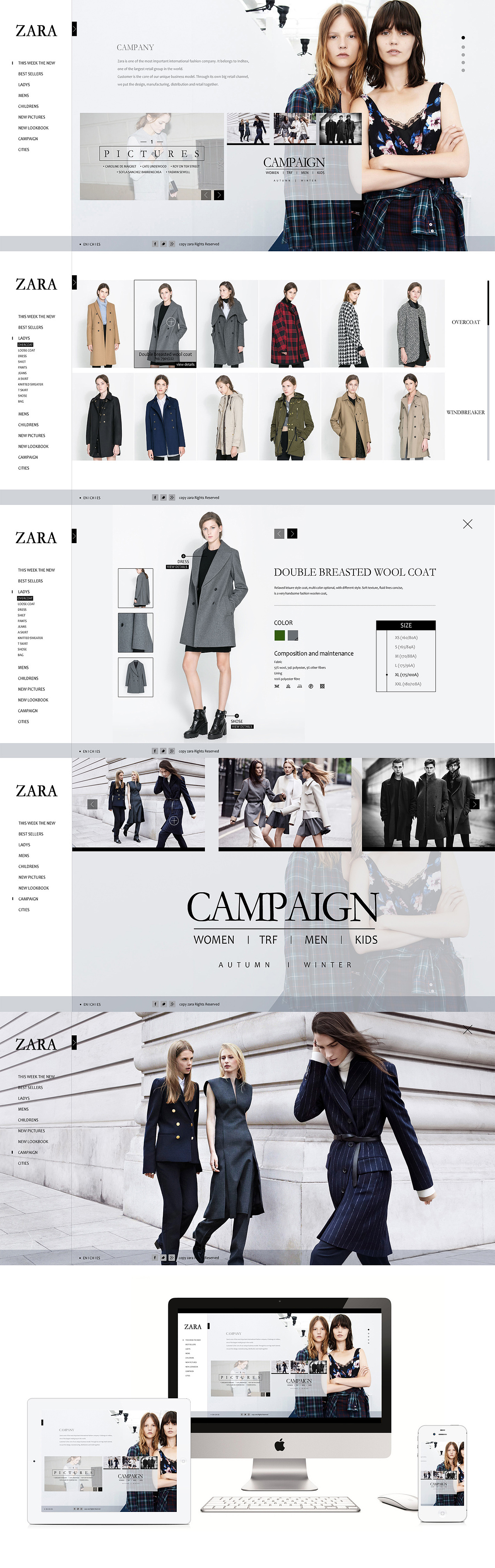 zara 网页设计（图ZMTIzODA2Njg=） - 企业官网 - 站酷设计师杨如南原创素材 - 站酷ZCOOL
