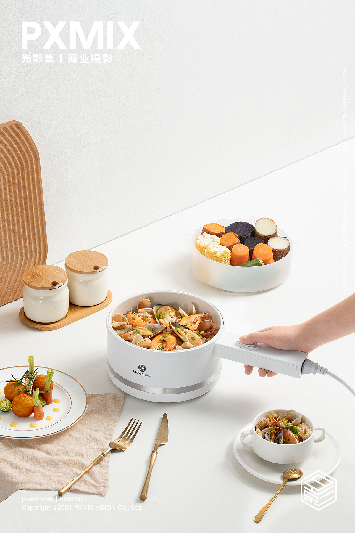 小家电摄影丨利仁 一人食小白锅 x 光影集 PXMIX(图ZMjY4ODI3MDM2) - 产品摄影 - 站酷设计师光影集原创素材 - 站酷ZCOOL