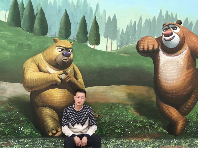 景区3d立体画墙绘手绘彩绘