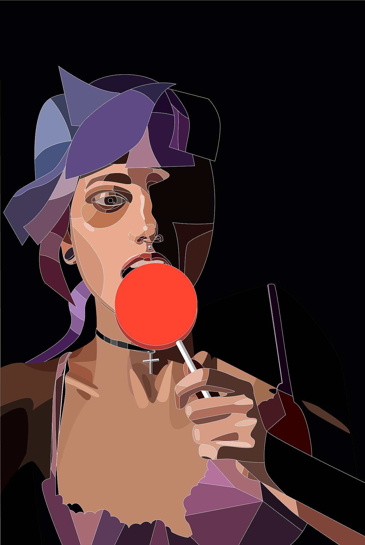 吃棒棒糖的小姑娘（图ZMTUyNjQzNzMy） - 创作习作 - 站酷设计师FKF_原创素材 - 站酷ZCOOL