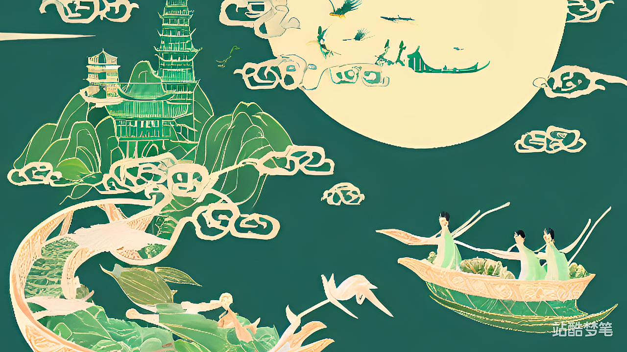 #站酷梦笔#扬州瘦西湖非遗奇幻夜