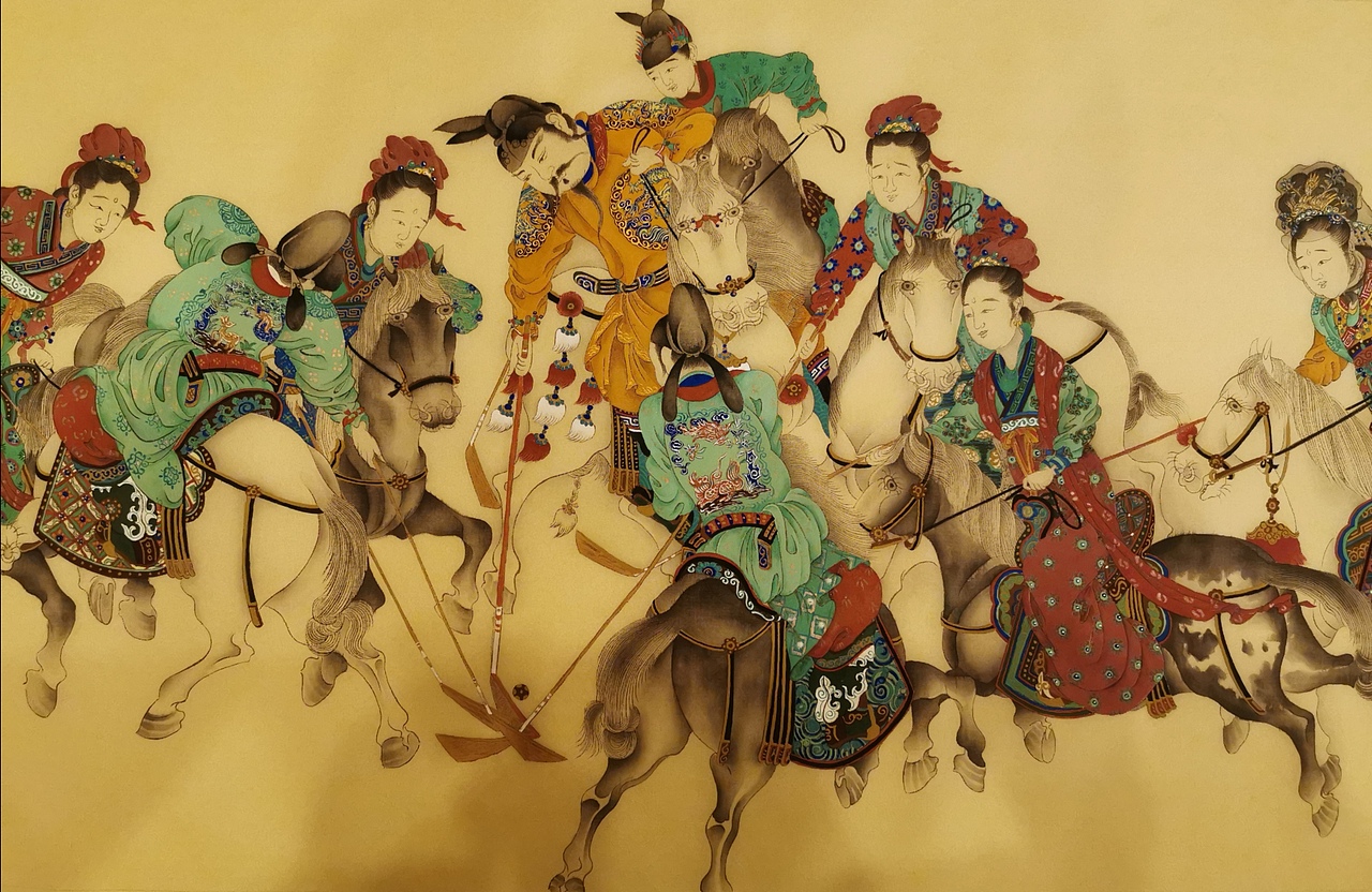 明皇击球图（图ZMTk2Nzg3MTcy） - 绘画 - 站酷设计师咕咕肉原创素材 - 站酷ZCOOL