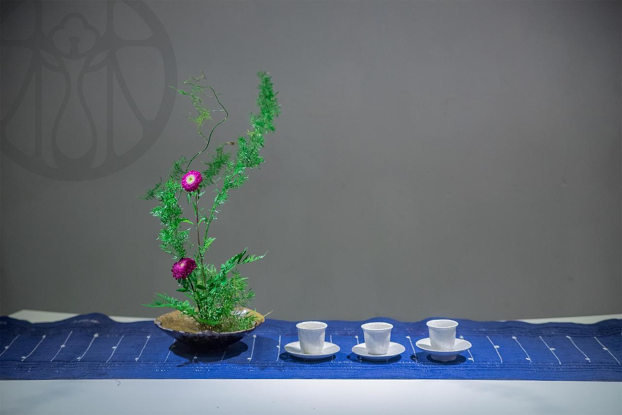 清雅茶席花（图ZNTczMTEzMjQ=） - 其他手工艺 - 站酷设计师林派花道原创素材 - 站酷ZCOOL