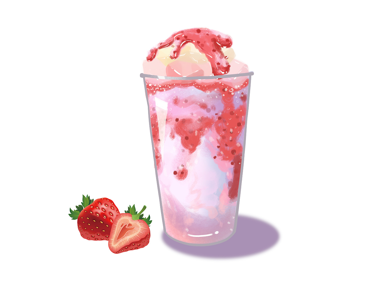 草莓奶盖素材-草莓奶盖模板-草莓奶盖图片免费下载-设图网